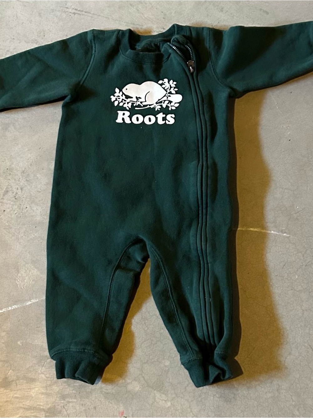 Roots Dark Green Baby One-Piece Romper